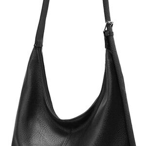 Slouchy Tote Bags for Women Retro Vegan Leather Shoulder Crossbody Bag Faux Leat